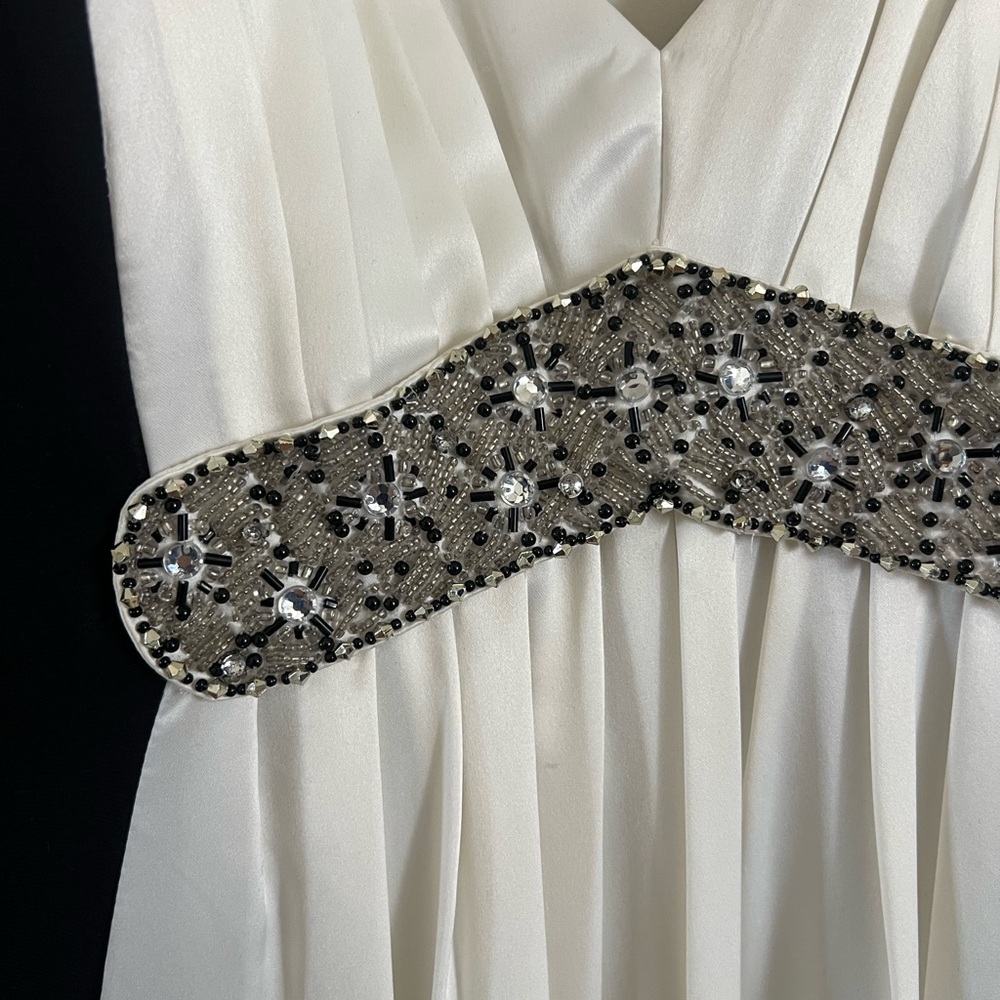 Elegant White Dress with Beaded Detail